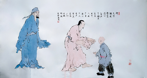国画《十六字令·师说》.jpg